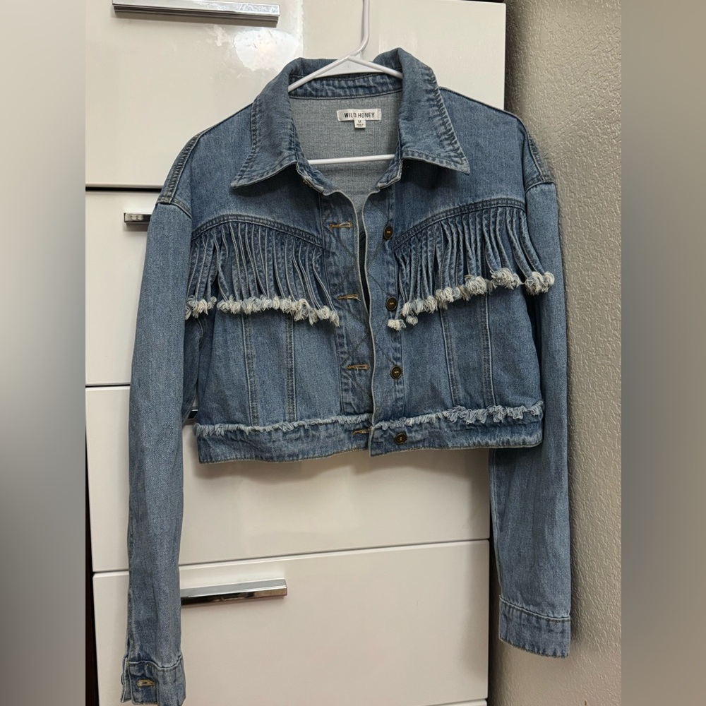 Fringe denim jacket